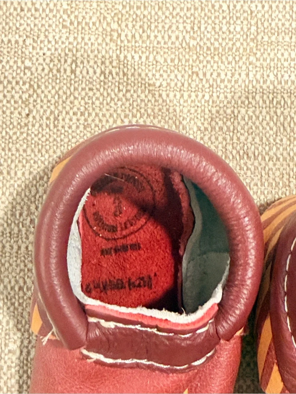 Freshly Picked Burgundy and Yellow Gryffindor-Themed Moccasins